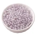 4mm lavender cream glass seed beads in a white bowl for DIY jewelry making crafts. - 4mm (15g/Pack) / Gray Purple