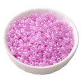 4mm pink pearlescent glass seed beads for DIY bracelet jewelry making - 4mm (15g/Pack) / Light Purple