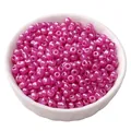 4mm vibrant magenta cream glass seed beads for DIY handmade jewelry necklaces and bracelets - 4mm (15g/Pack) / Burgundy