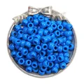Solid blue acrylic barrel beads with large holes for DIY jewelry making accessories - Approx. 100 Pieces/Pack (9x6mm) / Solid Royal Blue