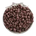 Solid brown acrylic barrel beads with large hole for DIY jewelry making and crafts - 100pcs Pack / Solid Coffee