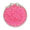 Transparent pink acrylic barrel pony beads for DIY jewelry bracelets and necklaces - Approx. 100 Pieces/Pack (9x6mm) / Transparent Dark Pink