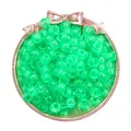 Luminous transparent neon green acrylic pony beads for DIY handmade jewelry making - Approx. 100 Pieces/Pack (9x6mm) / Transparent Light Green