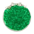 Transparent green acrylic barrel beads for DIY jewelry making - Approx. 100 Pieces/Pack (9x6mm) / Transparent Grass Green