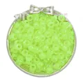 Luminous neon green acrylic large hole beads for DIY jewelry making and bracelets - Approx. 100 Pieces/Pack (9x6mm) / Transparent Fluorescent Yellow