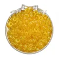 Transparent yellow acrylic large hole barrel beads for DIY jewelry making and crafts - Approx. 100 Pieces/Pack (9x6mm) / Transparent Deep Yellow