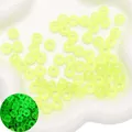 Neon green glow in the dark acrylic pony beads for DIY jewelry and bracelet making - Approx. 100 Pieces/Pack (9x6mm) / Glow in the Dark Lemon Yellow