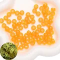 Set of orange translucent luminous acrylic barrel beads for DIY jewelry and bracelets - Approx. 100 Pieces/Pack (9x6mm) / Glow in the Dark Orange