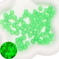 Luminous green acrylic pony beads with large holes for DIY handmade jewelry making kits - Approx. 100 Pieces/Pack (9x6mm) / Luminous Green