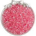 4mm pink bicone faceted glass beads for DIY jewelry making, handmade crafts and accessories. - Style #28