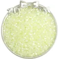 Perline di vetro sfaccettate da 4mm verde lime chiaro per creazione gioielli fai-da-te - 4mm (10g/Confezione Circa 140 Pezzi) / Giallo