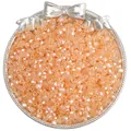 Perle di vetro bicono albicocca da 4 mm per la creazione di gioielli artigianali DIY - 4mm (10g/Confezione Circa 140 Pezzi) / arancio-rosso