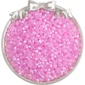 Perline di vetro unicorno rosa sfaccettate 4mm per la creazione di gioielli fai da te - 4mm (10g/Confezione Circa 140 Pezzi) / Viola rosato