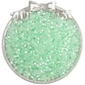 Perle di vetro sfaccettate 4mm verde menta con finitura cangiante per gioielli - 4mm (10g/Confezione Circa 140 Pezzi) / Verde erba
