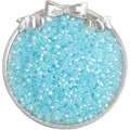 Perline di vetro unicorno sfaccettate blu chiaro da 4 mm per creazione gioielli DIY - 4mm (10g/Confezione Circa 140 Pezzi) / Blu