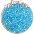 Perle biconiche in vetro sfaccettato azzurro 4mm per gioielli fai-da-te in ciotola d'argento - 4mm (10g/Confezione Circa 140 Pezzi) / Blu lago