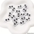 Lot de jolis patchs d'yeux ovales en acrylique 20x12mm pour la fabrication de poupées - Louche / 20x12mm (5 Pièces/Paquet) / Couleurs Mélangées Aléatoires
