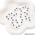 Autocollants décoratifs yeux en acrylique pour poupées DIY et loisirs créatifs, 28x11mm - 28x11mm (5 Pièces/Paquet)