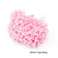 Estambres de flores de espuma rosa 80mm para manualidades de joyería DIY 12pcs/bolsa. - Corazón Floral / L80mm 12 Piezas / Rosa