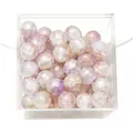 10mm iridescent purple glass crackle beads for DIY jewelry making in a transparent box - Color 12