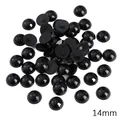 14mm black acrylic flatback beads for DIY doll eyes making and craft hair accessories - Round (14mm) / 30Pcs Pack / Black