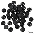 16mm black acrylic flatback dome beads for DIY doll animal eyes - Round (16mm) / 20 Pieces Set / Black