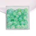 10mm green crackle glass beads in a transparent storage box for handmade DIY jewelry crafting - Color 18