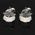 Cute Halloween ghost resin alloy charms for DIY necklace and bracelet jewelry making - Ghost With Hat Transparent (BSB109)