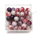 10mm marbled crackle glass beads in mixed purple and red colors for jewelry DIY - Dark Purple Mixed