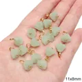 Small pale green imitation jade lotus flower charms for DIY jewelry making 11x8mm size - Lotus Pod (11x8mm) / 5 Pieces/Pack / Light Green