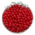 Perles de verre translucides rouge profond de 8 mm pour bijoux artisanaux DIY - 50 Pièces (8mm/Trou 1.5mm) / Rouge (12)