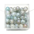 10mm light blue ice-crack glass beads for DIY jewelry making in clear box - Light Blue Gray Brown Mixed