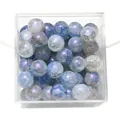 Blue and purple 10mm crackle glass round beads for handmade jewelry DIY projects - Blue Purple Mix