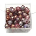 10mm purple and gold swirled glass crackle beads for DIY jewelry making and beading - Color 34
