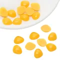 Smooth yellow acrylic flatback beads for DIY animal eye craft and doll hair accessories - Triangle (12x15mm) / 50 Pieces / Yellow
