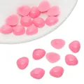 Glossy pink acrylic flatback beads for DIY doll eyes and craft hair accessories - Triangle (12x15mm) / 50 Pieces / Pink
