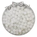 Perles en verre blanc translucide de 8 mm pour la fabrication de bijoux DIY et bracelets - 50 Pièces (8mm/Trou 1.5mm) / Blanc (20)