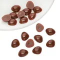 Glossy brown acrylic flat back animal eye beads for DIY doll making and hair accessories - Triangle (12x15mm) / 50 Pieces / Brown