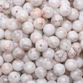 8mm white marbled glass beads with brown veins for DIY jewelry making and crafting - 8mm Hole Approx 1mm 30 Pcs/Pack / Grey Apricot