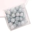 Blau-weiße marmorierte Crackle-Glasperlen für DIY-Schmuckherstellung und Zubehör - 10x8mm / 20 Stück/Packung / Dunkelblau