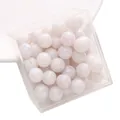 10mm white glass beads with purple crackle pattern for DIY handmade jewelry making - 10mm 1.5mm Hole (20 Pcs/Pack) / Light Pinkish White