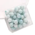 10mm light blue water-dyed glass beads with crackle porcelain effect for DIY jewelry - 10mm 1.5mm Hole (20 Pcs/Pack) / Blue