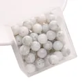 10mm white glass beads with grey cracked porcelain effect for DIY handmade jewelry - 10mm 1.5mm Hole (20 Pcs/Pack) / Gray