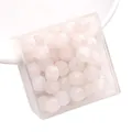 Hellrosa lichtdurchlässige Glasperlen in Aufbewahrungsbox für DIY Schmuckherstellung - 10x8mm / 20 Stück/Packung / Zartrosa