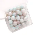 10mm blue and pink marbled glass beads in broken porcelain style for DIY jewelry making - 10mm 1.5mm Hole (20 Pcs/Pack) / Pale Blue