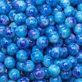 High-quality 8mm blue marbled glass round beads with ink-wash effect for DIY jewelry - 8mm Hole Approx 1mm 30 Pcs/Pack / Denim Blue