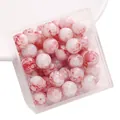 10mm red marbled glass beads with cracked porcelain pattern for DIY jewelry making - 10mm 1.5mm Hole (20 Pcs/Pack) / Red