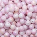8mm marbled pink glass beads for handmade DIY jewelry making, round loose beads set - 8mm Hole Approx 1mm 30 Pcs/Pack / Light Purple