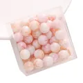 10mm glass beads with pink water-dyed crushed porcelain pattern for DIY jewelry crafts - 10mm 1.5mm Hole (20 Pcs/Pack) / Pink Purple