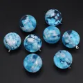 Handgemaakte blauwe lucht witte wolk hars kralen hangers voor DIY sieraden maken - Ronde Kraal Stijl-Blauwe Lucht Wolken (BSB112) / 1 Stuk (20mm) / Hemelsblauw